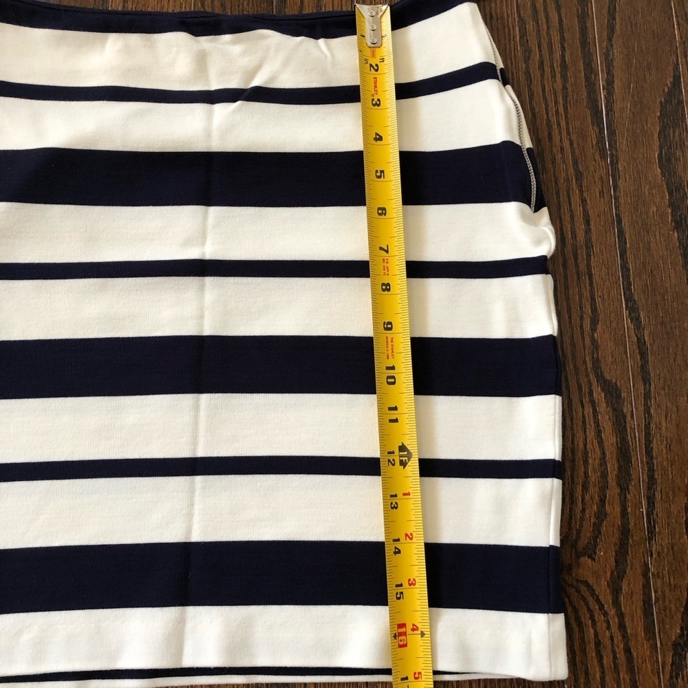 Banana Republic Women’s 2 Navy Blue/White Pencil Mini Skirt w/Side Zipper - EUC! - Picture 7 of 10